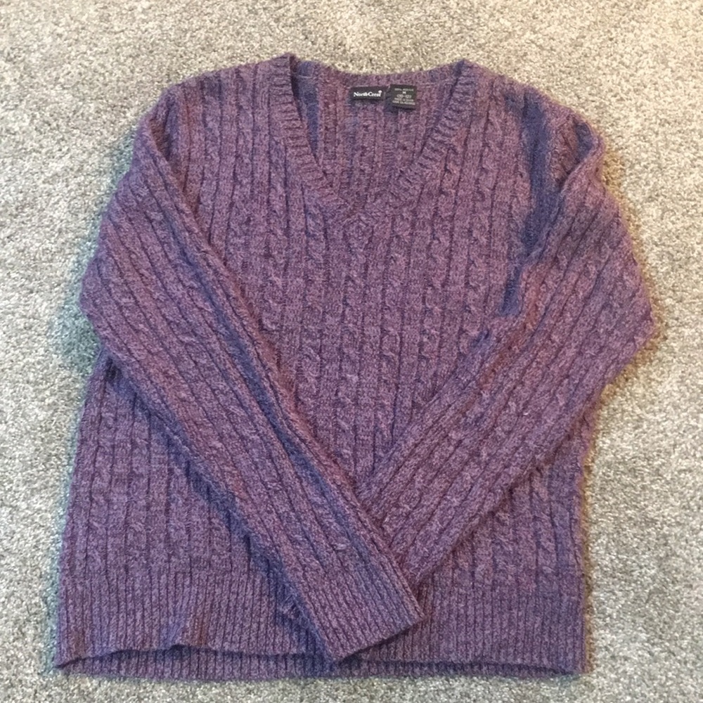 north crest purple sweater